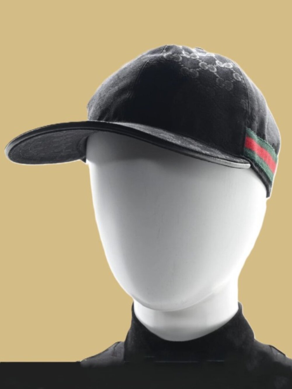 GUCCI Monogram Web Baseball Hat XL, Black - Picture 6 of 10